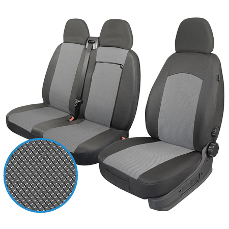 Pokrowce Miarowe do Mercedes Sprinter II ( 2006 - ... ); VW Crafter ( 2006 - 2016 ) (2+1)