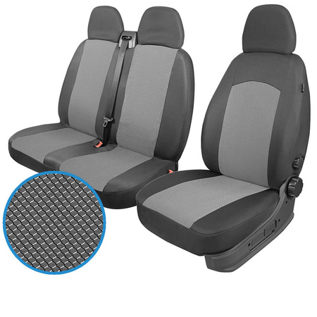 Pokrowce Miarowe do Renault Trafic; Opel Vivaro; Nissan Primastar (2+1) ( 2001-2014 )