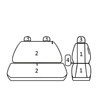 Pokrowce Miarowe do Citroen Jumpy 3; Toyota ProAce; Peugeot Expert 3; Peugeot Traveller (2+1) ( 2016 - ... )