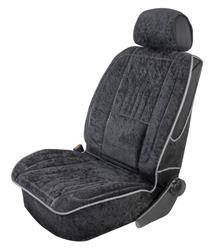 Pokrowiec Ergonomiczny na przedni fotel roz."XL"welur czarny