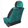 Pokrowiec Ergonomiczny na przedni fotel roz."XL"welur zielony
