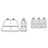 Pokrowce Miarowe do Renault Trafic (6 osobowy) ( 2001 - 2014 )