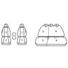 Pokrowce Miarowe do Dacia Jogger (5 osobowy ) ( 2021 - ... )