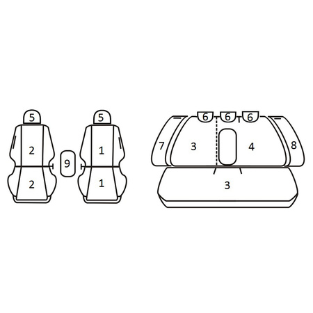 Pokrowce Miarowe do Nissan Primera III Kombi P12 ( 2001 - 2007 )