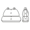 Pokrowce Miarowe do VW T5 oraz T6 - (2+1), T5 ( 2003 - 2015 ), T6 ( 2015 - ... )