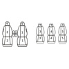 Pokrowce Miarowe do Opel Combo Elite; Citroen BerlingoIII; Peugeot Rifter; Toyota ProAce (5 foteli) ( 2018 - .. )