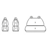 Pokrowce Miarowe do Fiat Seicento; Fiat Cinqecento ( 1998 - 2010 )