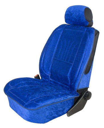 Pokrowiec Ergonomiczny na przedni fotel roz."XL"welur niebieski
