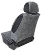 Pokrowiec Ergonomiczny na przedni fotel roz."XL"welur szary