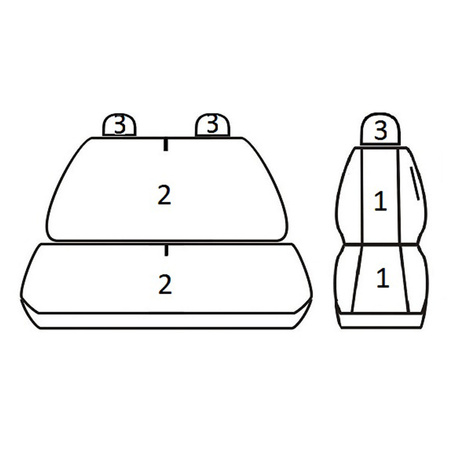 Pokrowce Miarowe do VW T5 oraz T6 - (2+1), T5 ( 2003 - 2015 ), T6 ( 2015 - ... )