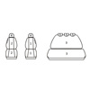 Pokrowce Miarowe do Renault Trafic II; Opel Vivaro; Nissan Primastar (5 osobowy) ( 2001 - 2014 )