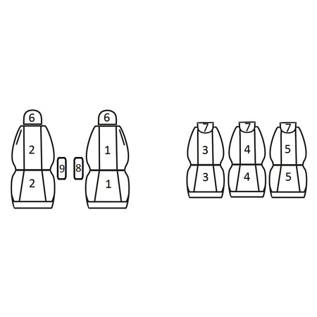 Pokrowce Miarowe do Citroen C4 Picasso (5 foteli) ( 2006 - 2013 )