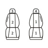 Pokrowce Miarowe do Renault Kangoo (1+1) ( 2008 - ... )
