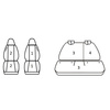 Pokrowce Miarowe do Skoda Citigo; VW Up; Seat Mii ( 2012 - ... )