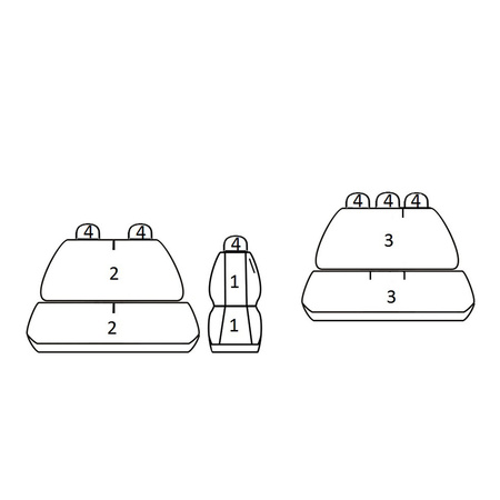 Pokrowce Miarowe do VW T5 (6 osobowy) ( 2003 - 2015 )