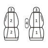 Pokrowce Miarowe do Opel Combo D; Fiat Doblo II (1+1) ( 2011 - ... )