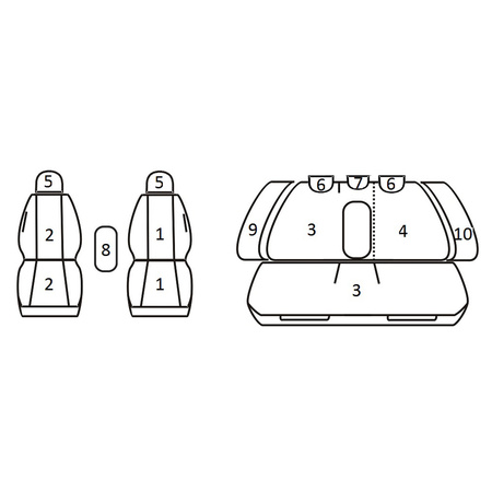 Pokrowce Miarowe do Audi A4 B7 Avant ( 2005 - 2008 )