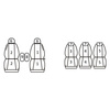Pokrowce Miarowe do Peugeot 807; Citroen C8 (5 foteli) ( 2002 - 2014 )