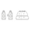Pokrowce Miarowe do Peugeot Bipper Tepee; Fiat Fiorino Qubo; Citroen Nemo ( 2007 - ... )