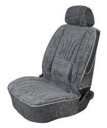 Pokrowiec Ergonomiczny na przedni fotel roz."XL"welur szary
