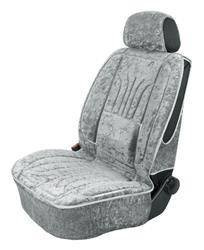 Pokrowiec Ergonomiczny na przedni fotel roz."XL"welur jas.szary