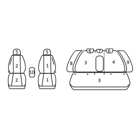 Pokrowce Miarowe do VW Golf VI Hatchback ( 2008 - 2012 )